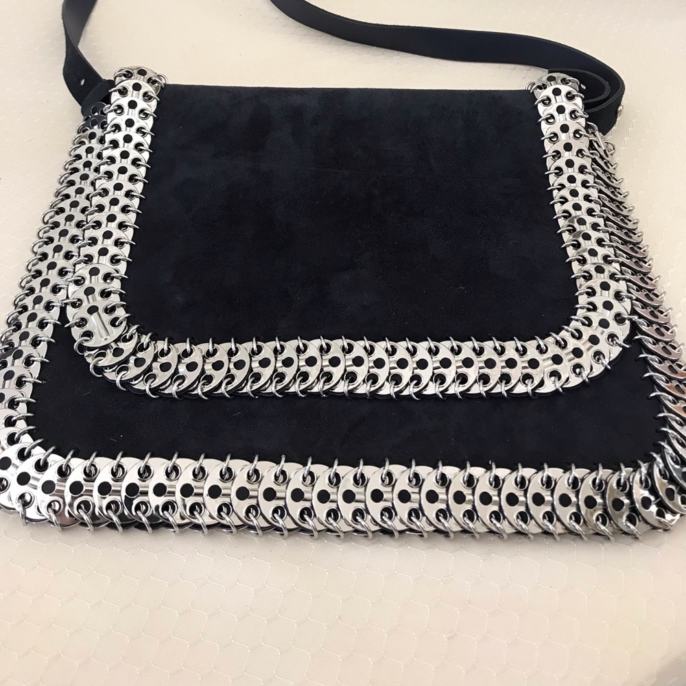 Paco Rabanne woman's satin crossbody bag